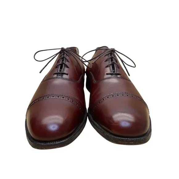 Brooks Brothers Men’s Brown Leather Cap-Toe Oxford Dress Shoes Size 10.5B - Picture 2 of 9
